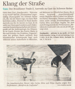 STANDPUNKT.e 2015 Paulo Emílio Azevedo. Kurzkritik Claudia Luthe SZ